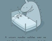 Unicorn Monster Art Print