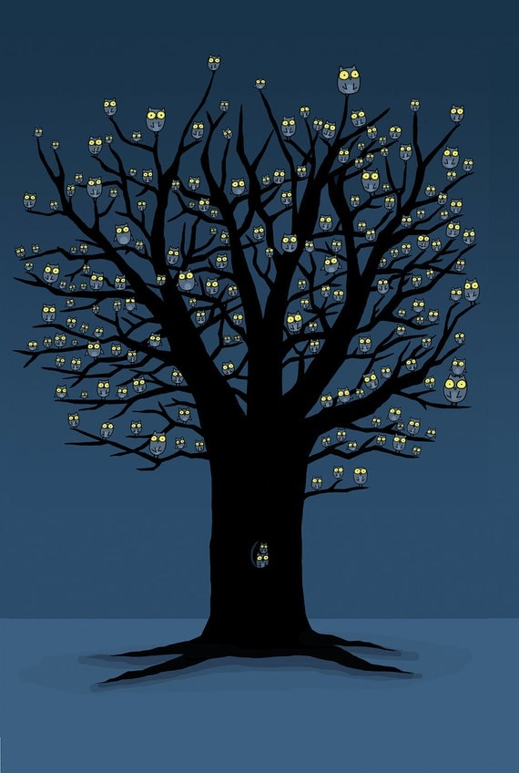 Owlie Tree Greeting Card
