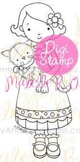 Digital Stamp: Girly w Kitty