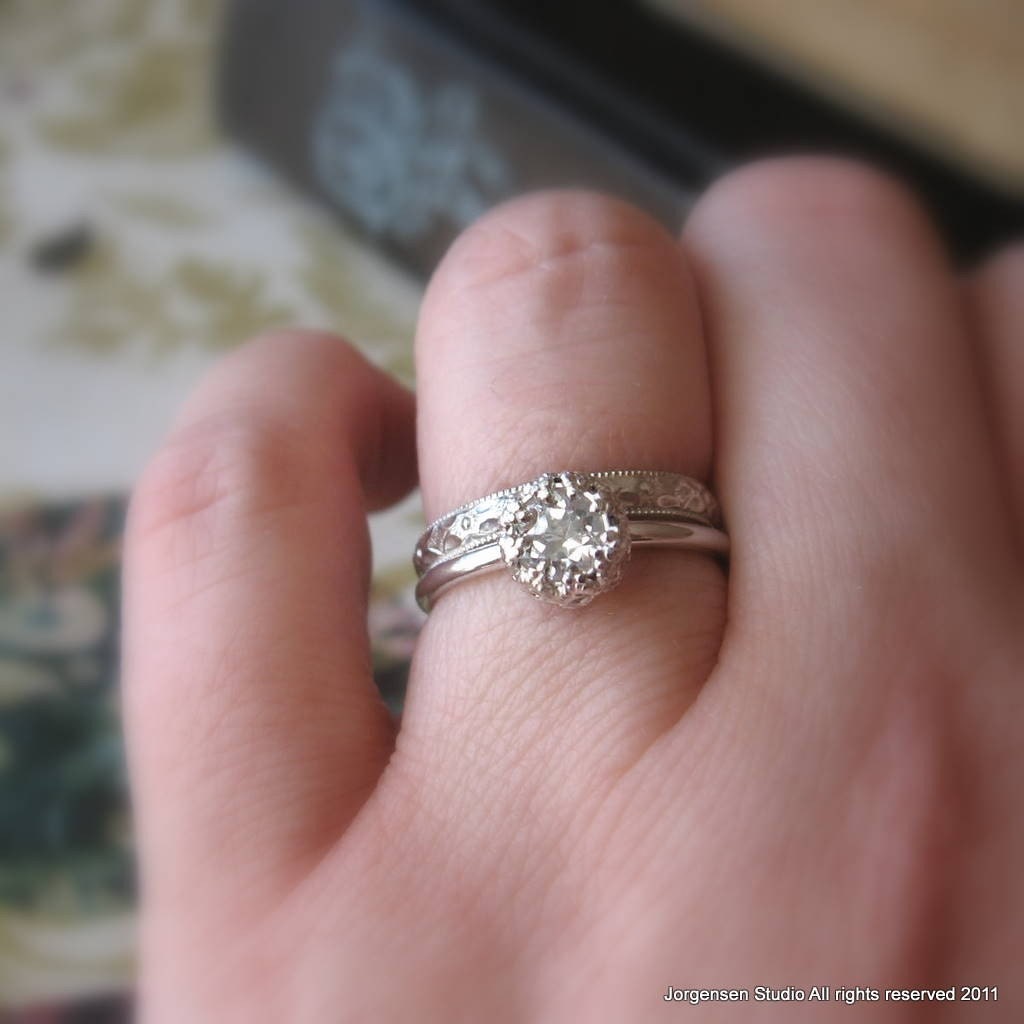 Engagement Ring or Promise Ring White Topaz Sterling Silver  Let them Eat Cake Ring