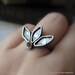 Lotus Ring in Sterling with Garnet