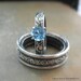 Engagement Ring or Promise Ring Blue Topaz Gemstone Stacking Ring Sterling Silver