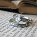 White Topaz Engagement Ring Gemstone Promise or Stack Ring