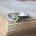 Square Princess Cut Peridot Engagement Promise Stacking Ring