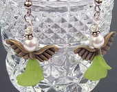 Angel Fairy Earrings Green