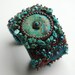 Turquoise Dream - Bead Embroidery Cuff