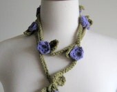 Flowering Violet NeckVine - Lavender 100% Cotton
