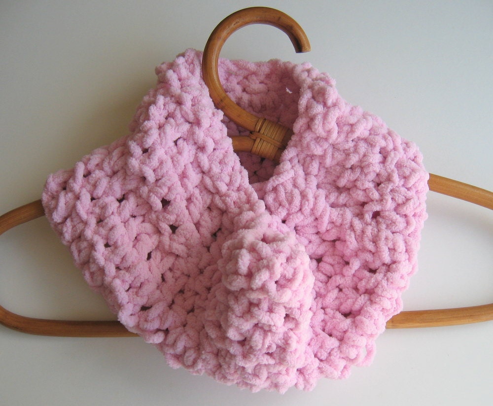 Boudoir Cowl or Tube Scarf - An Indoor Scarf for Warm Comfortable Relaxing at Home - Pink