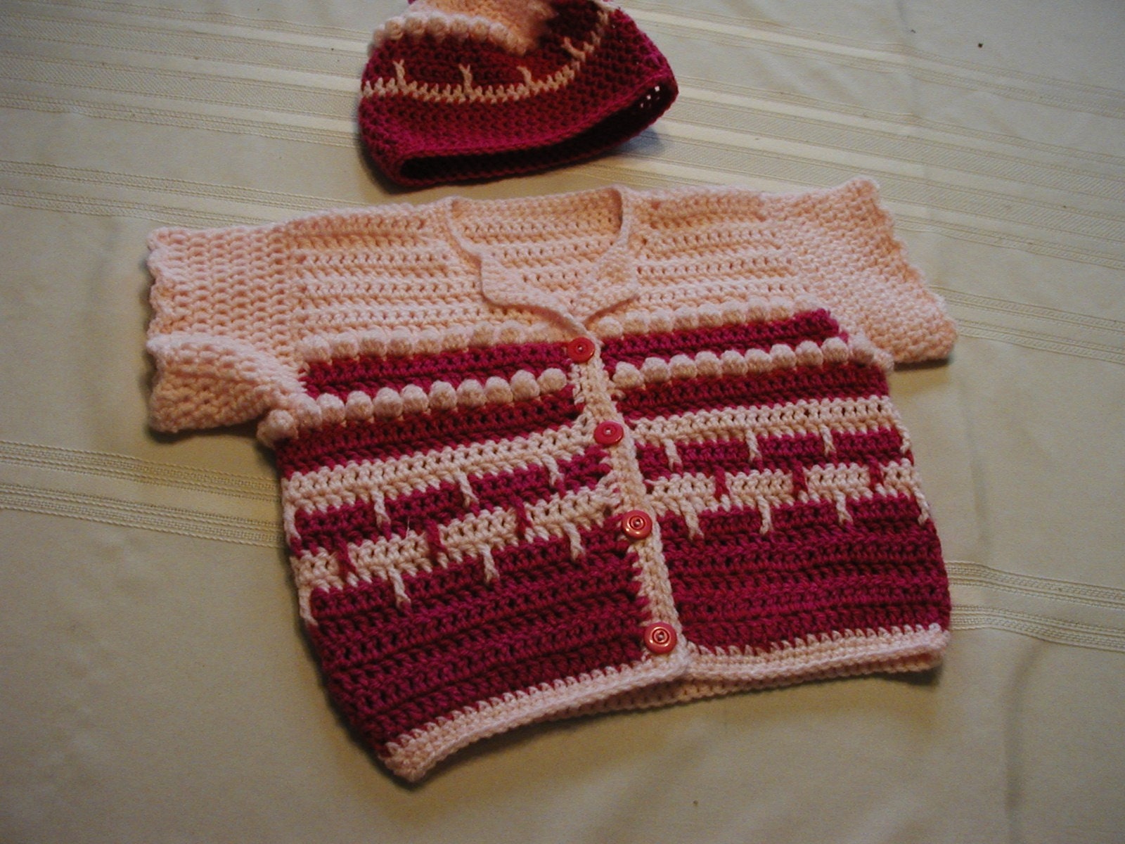 Sweet Toddler Pink Sweater and Hat Set