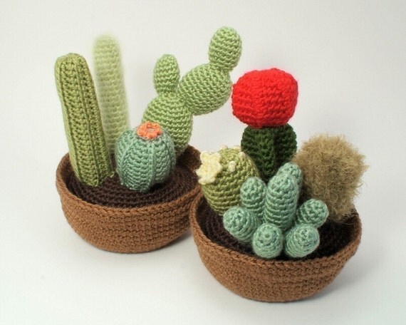 Cactus Collections, eight realistic PDF CROCHET PATTERNS