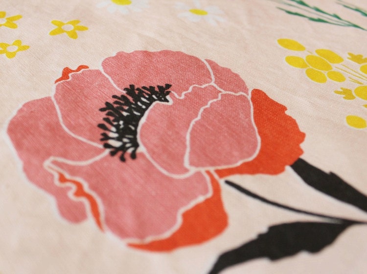 Pink Floral Dishtowel