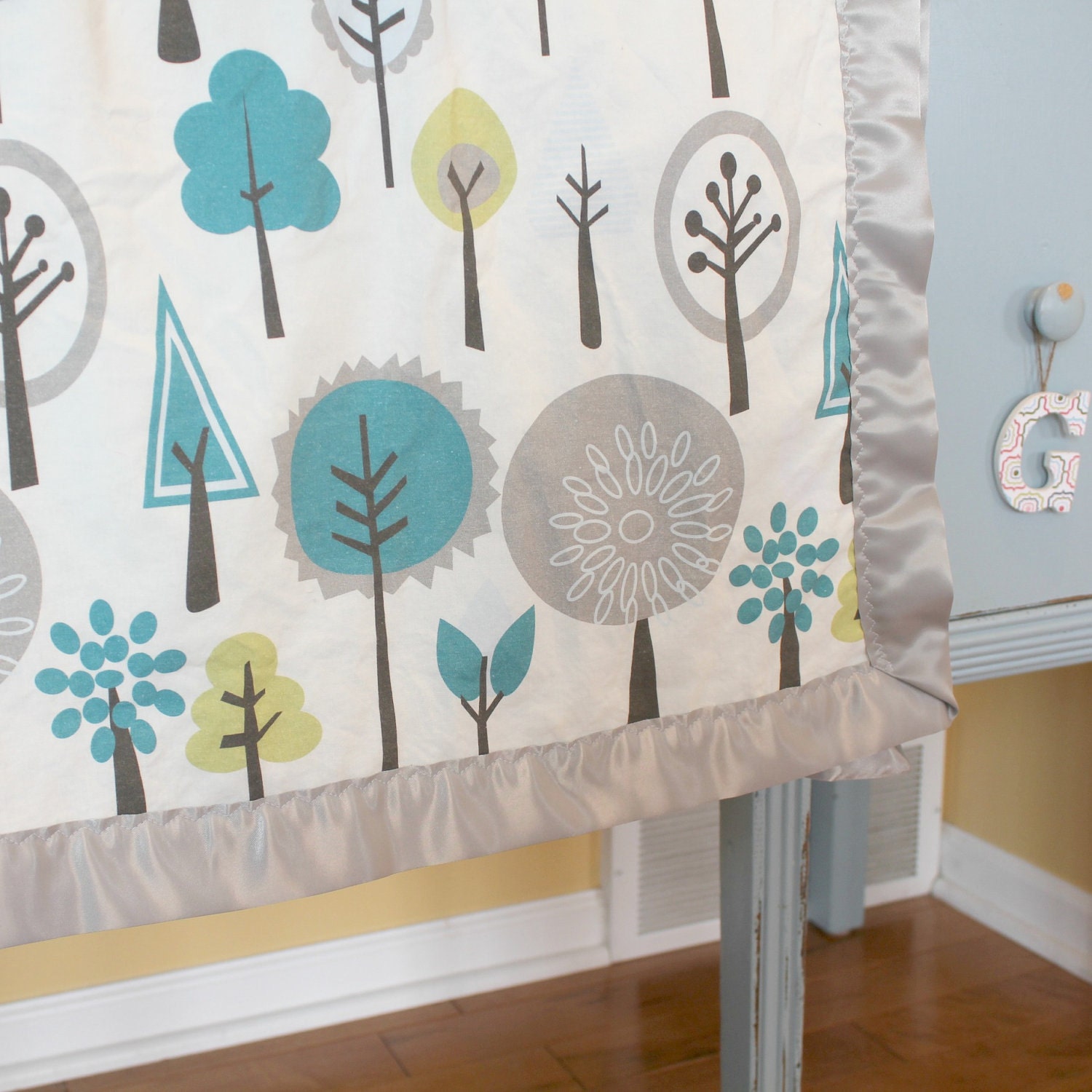 Tree minky blanket by PETUNIAS - minky fabric satin edge newborn gift stroller soft photo prop shower gift soft modern car seat cover