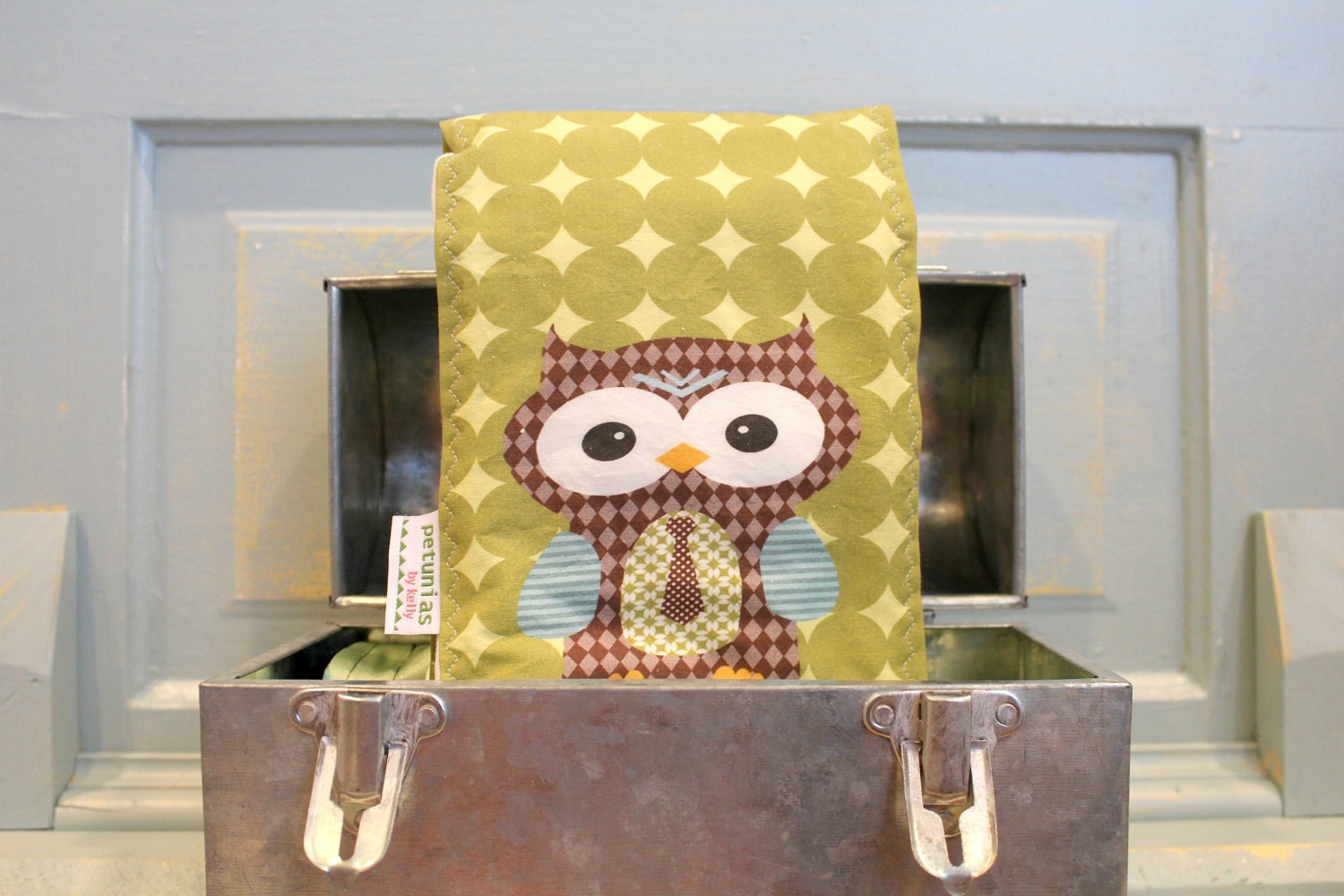 BURP CLOTH by PETUNIAS - exclusive design owl monogram personalized colorful cute spit rag baby gear newborn gift shower present