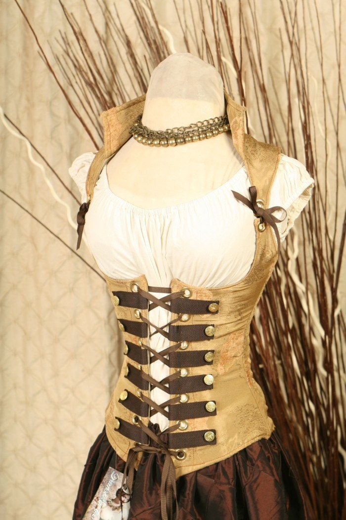 Waist 33 to 35 Gold Steampunk Vixen