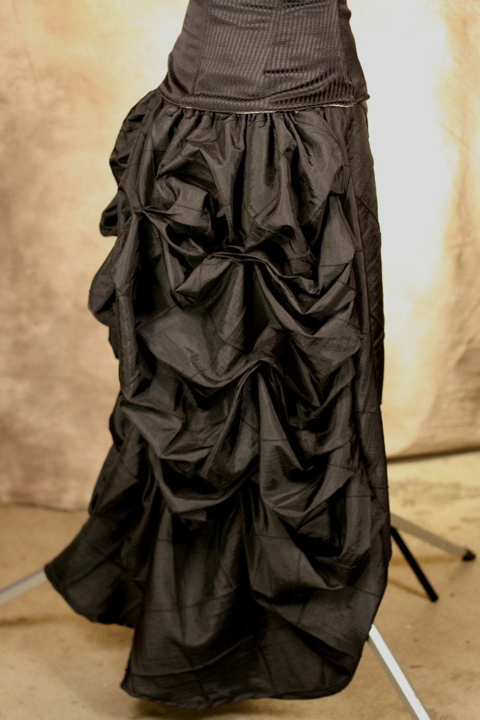 Black Bustle Skirt