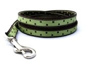 Leash for small dog (pattern - Geo Dot, color - Green w/ Brown Dots, Brown w/ Green Dots)