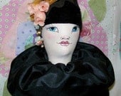 French Boudoir 1920's Flapper Art Deco New Doll in Halloween Pierrot Costume