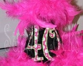 Custom Boutique Milestone Personalized Birthday Hat 40 Black Hot Pink Lime Green Polka dots