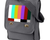 television test pattern (gray) Messenger Bag / Laptop Bag