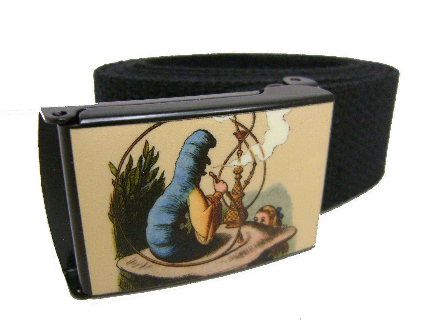 alice in wonderland - the caterpillar (black) cotton WEB BELT