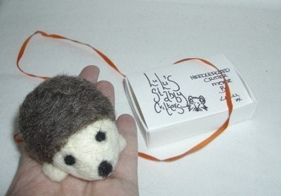 Lulus Stabby Pocket Critter - Needle felt Hedgehog decoration