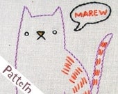 C Cat INSTANT DOWNLOAD PDF embroidery pattern
