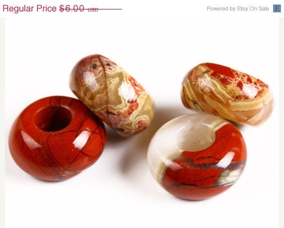 European beads Red Jasper Gemstone Charm PBB514 Grad Graduation class of 2013