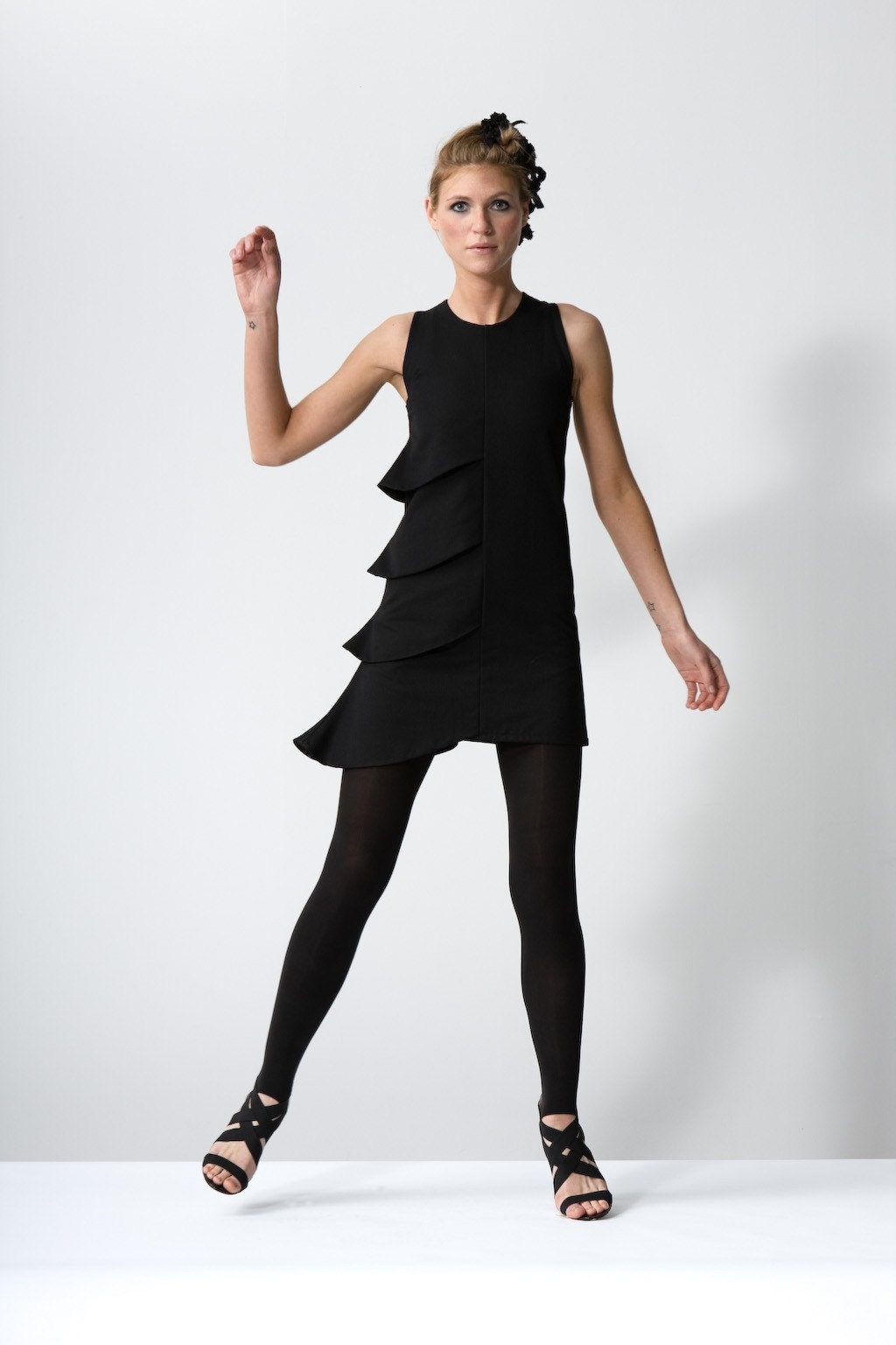 Asymmetrical Tiered Dress - size small - ships tomorrow