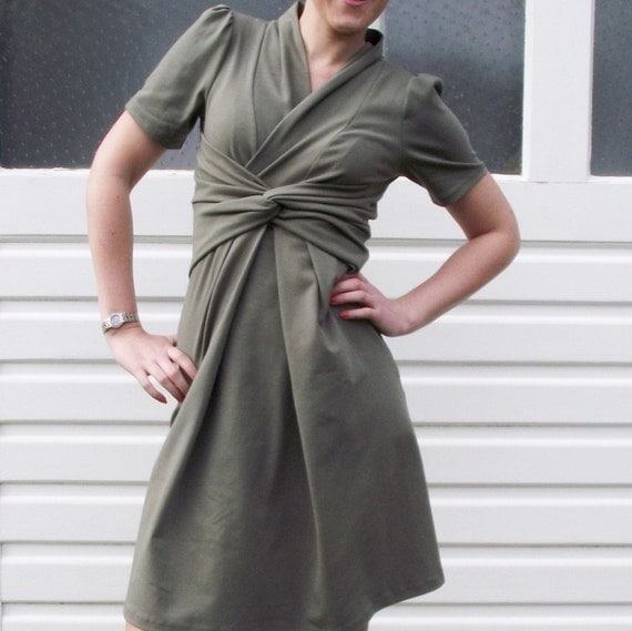 Khaki Dress Available in Black, Khaki or Navy Suzi Dress Great as Maternity Wear