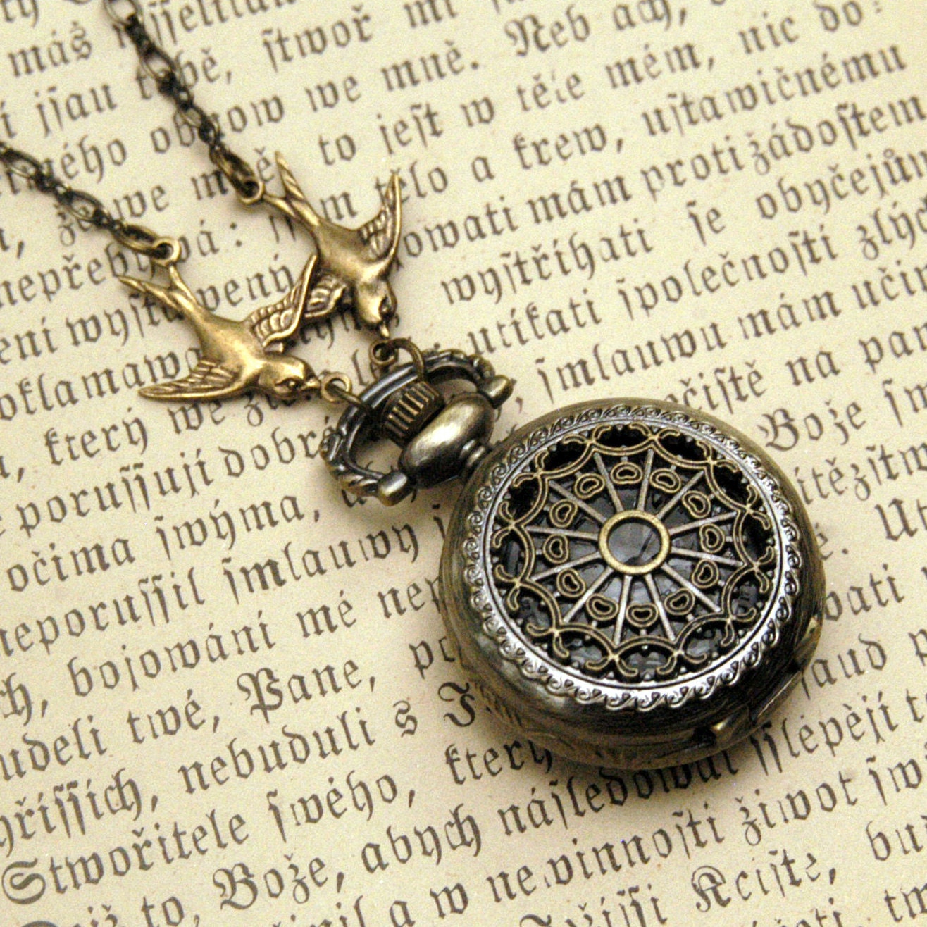 Small Pocket Watch Necklace