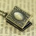 Book Locket - Antiqued Brass