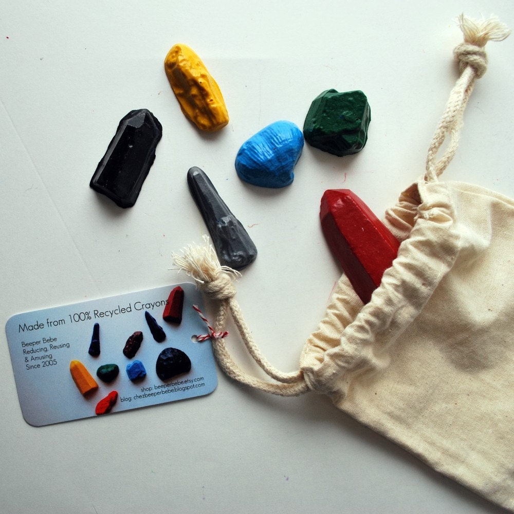 Crystal and Rock Crayons Made from Recycled Crayons