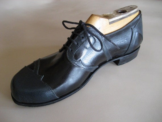 Custom BlueBlack Derby Shoes