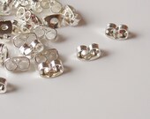 Bright Silver Plated Butterfly Earring Clutch - Nickel Free - 100 Pieces - 0302SL