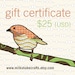 gift certificate (25 dollars)