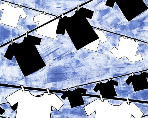 Clothesline Shirts, Art Print