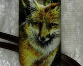 Wild Fox Art Glass Pendant by Melody Lea Lamb