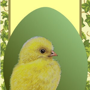 Baby Chick Spring Easter Bookmark From Original Painting by Melody Lea Lamb