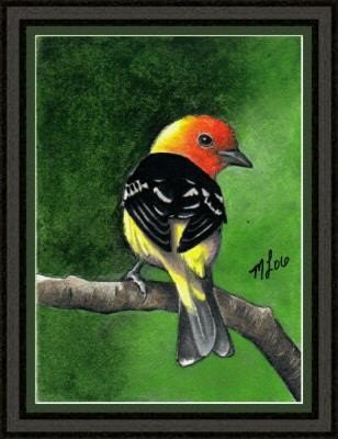 ACEO OE Giclee Print Bird Art  Melody Lea Lamb Bye Bye Birdie