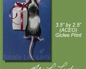 ACEO OE Giclee Print Mouse Art  Melody Lea Lamb