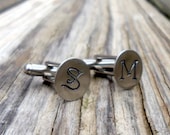 Custom  Hand Stamped Cuff Links Whimsical