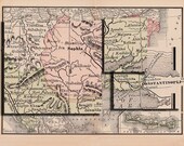 map of Turkey, Bulgaria, Crete, and Serbia... from 1981..instant download.... digital map no.  361