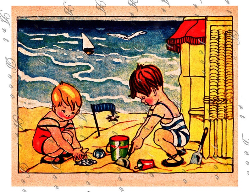 vintage childrens book art by Anny Englemann 1930's digital illustration no.  567