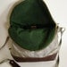 Foldover Day Traveler Bag in silvery bronze and russet leather, ready to ship