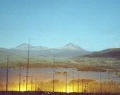 sundown roadside.  8 x 10.  multiple exposure photograph.