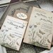 Vintage Wedding Invitation- Botanical Butterflies- Garden Wedding