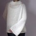 Knitted Sweater with long Sleeves Turtleneck Pure white - Handmade - Super soft Italian Kid Mohair (luxury)