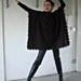 Crochetted Poncho, Coat - Burgundy, Red Wine - Fashion Design - Women - Cape, Jacket - Handmade Italian Mohair
