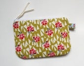 Padded Zipper Pouch Flowers Geo Citron Red Denyse Schmidt