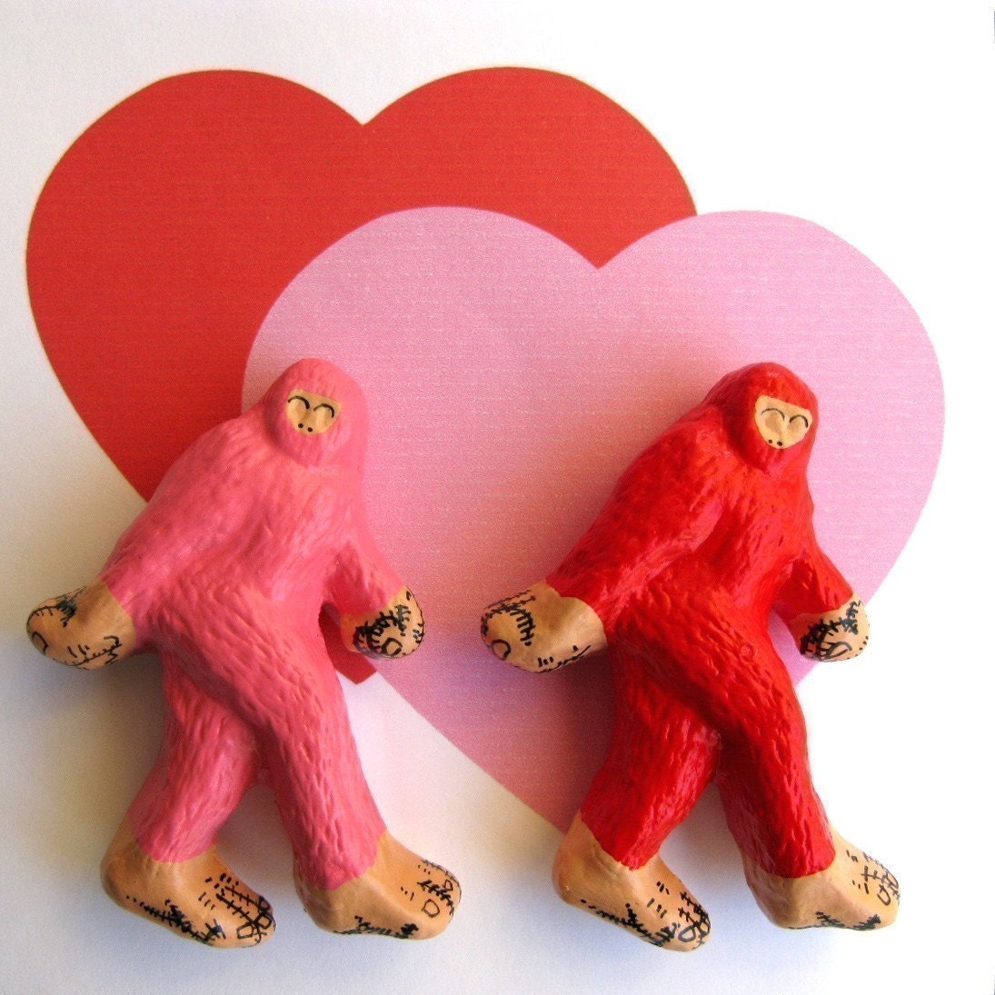 BigFoot Magnet Set - Pink and Red